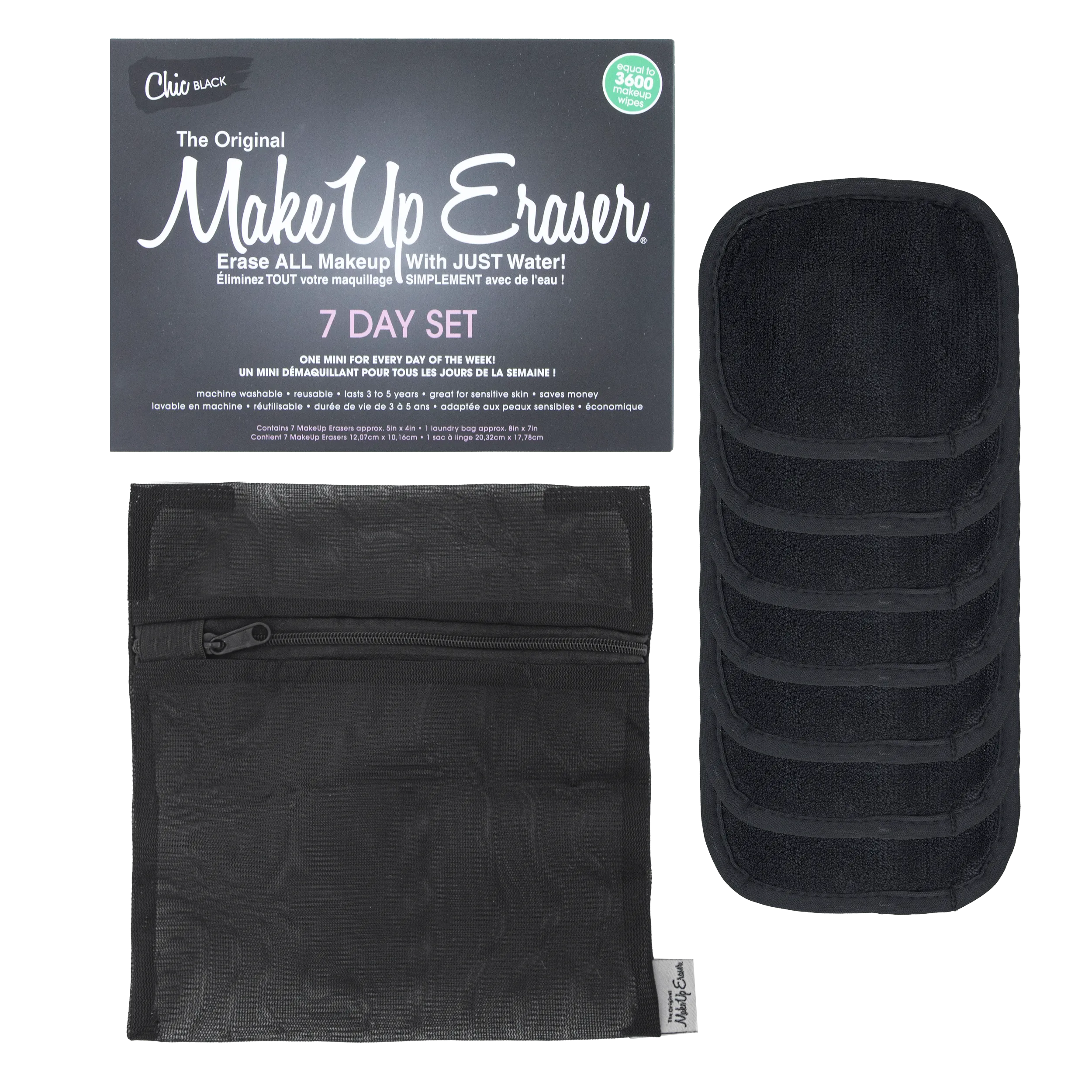 Chic Black 7-Day Set |makeup eraser