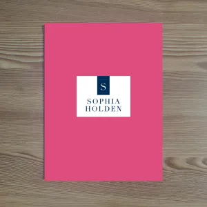 Chic Initial Personalized Folder Stickers