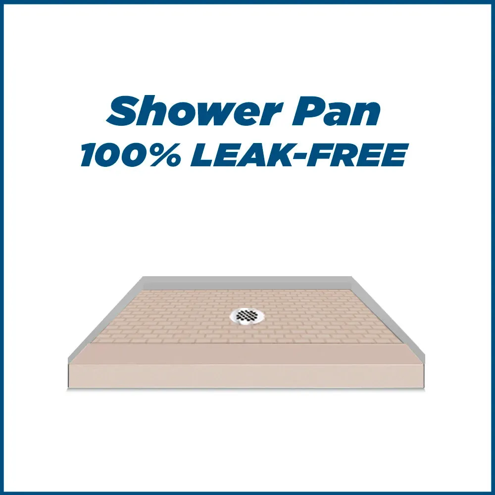 Classic Brown Sugar Small Alcove Shower Enclosure Kit