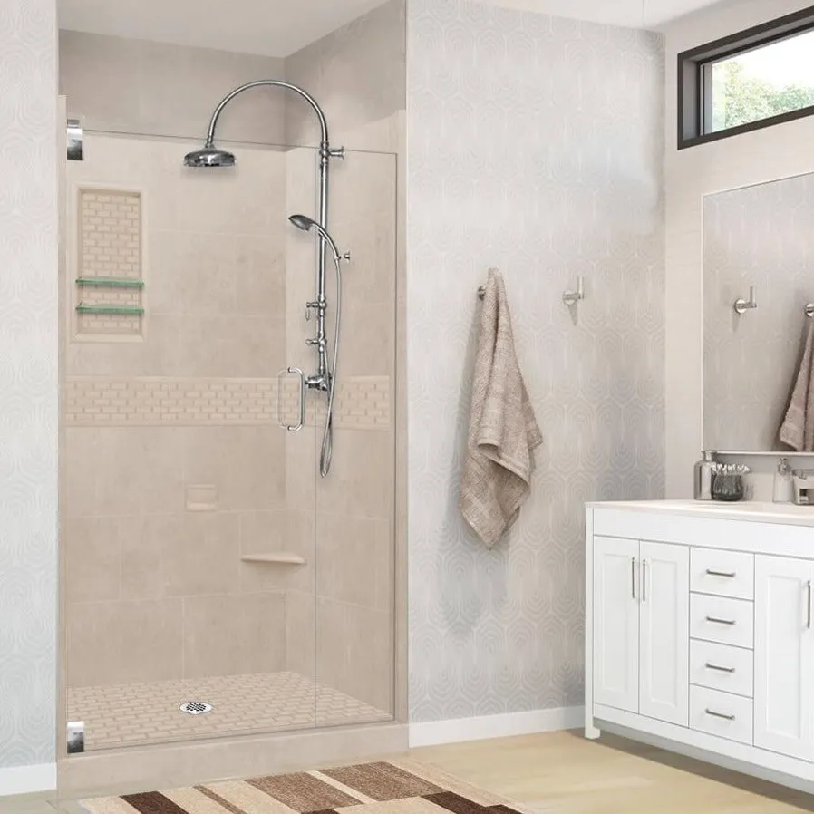 Classic Brown Sugar Small Alcove Shower Enclosure Kit