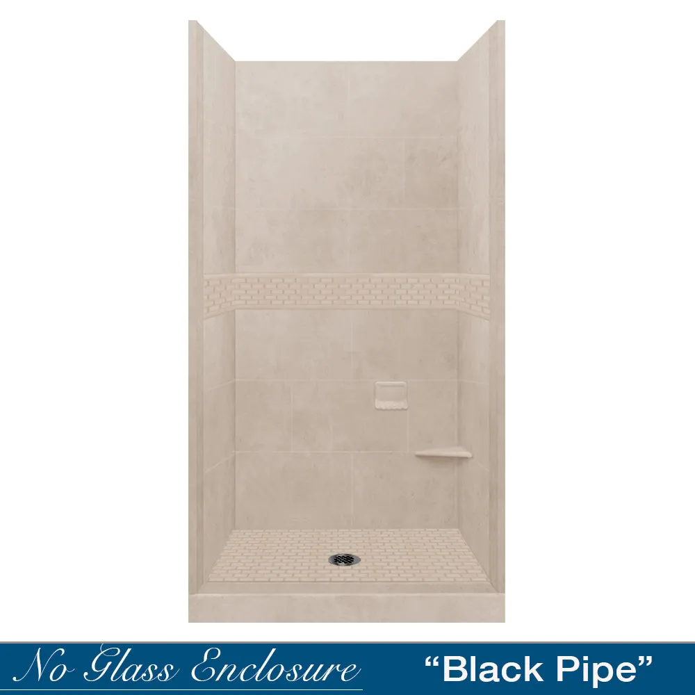Classic Brown Sugar Small Alcove Shower Enclosure Kit