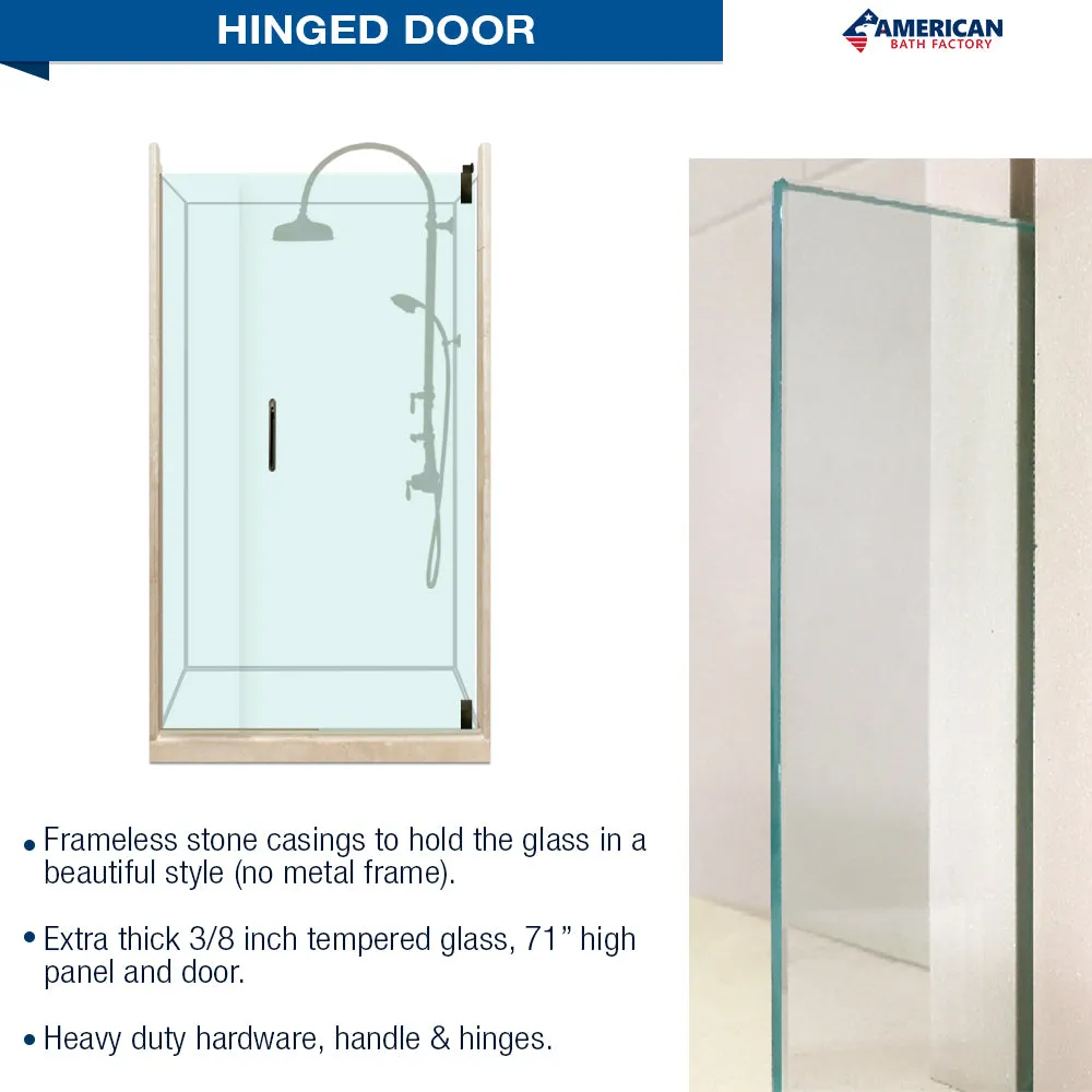 Classic Brown Sugar Small Alcove Shower Enclosure Kit