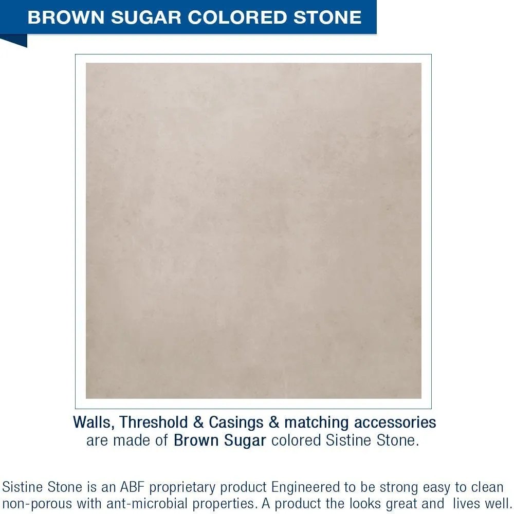 Classic Brown Sugar Small Alcove Shower Enclosure Kit