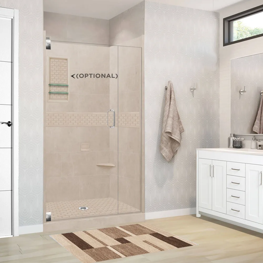 Classic Brown Sugar Small Alcove Shower Enclosure Kit