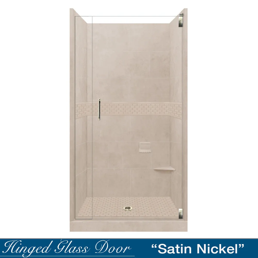 Classic Brown Sugar Small Alcove Shower Enclosure Kit