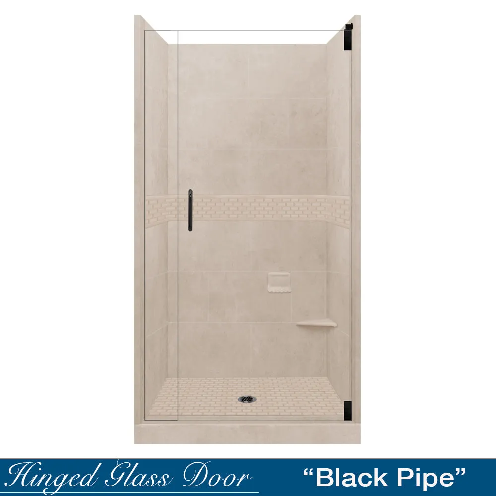 Classic Brown Sugar Small Alcove Shower Enclosure Kit