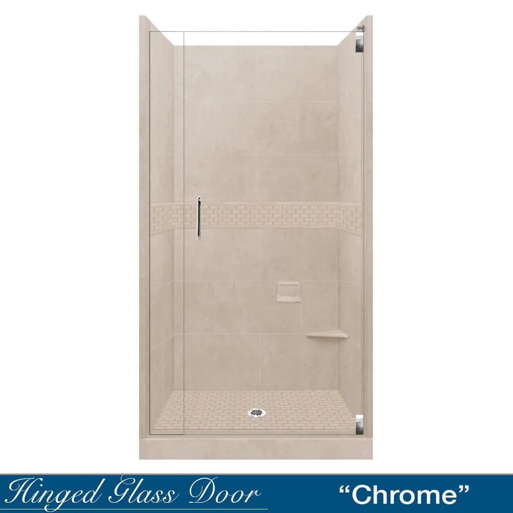 Classic Brown Sugar Small Alcove Shower Enclosure Kit
