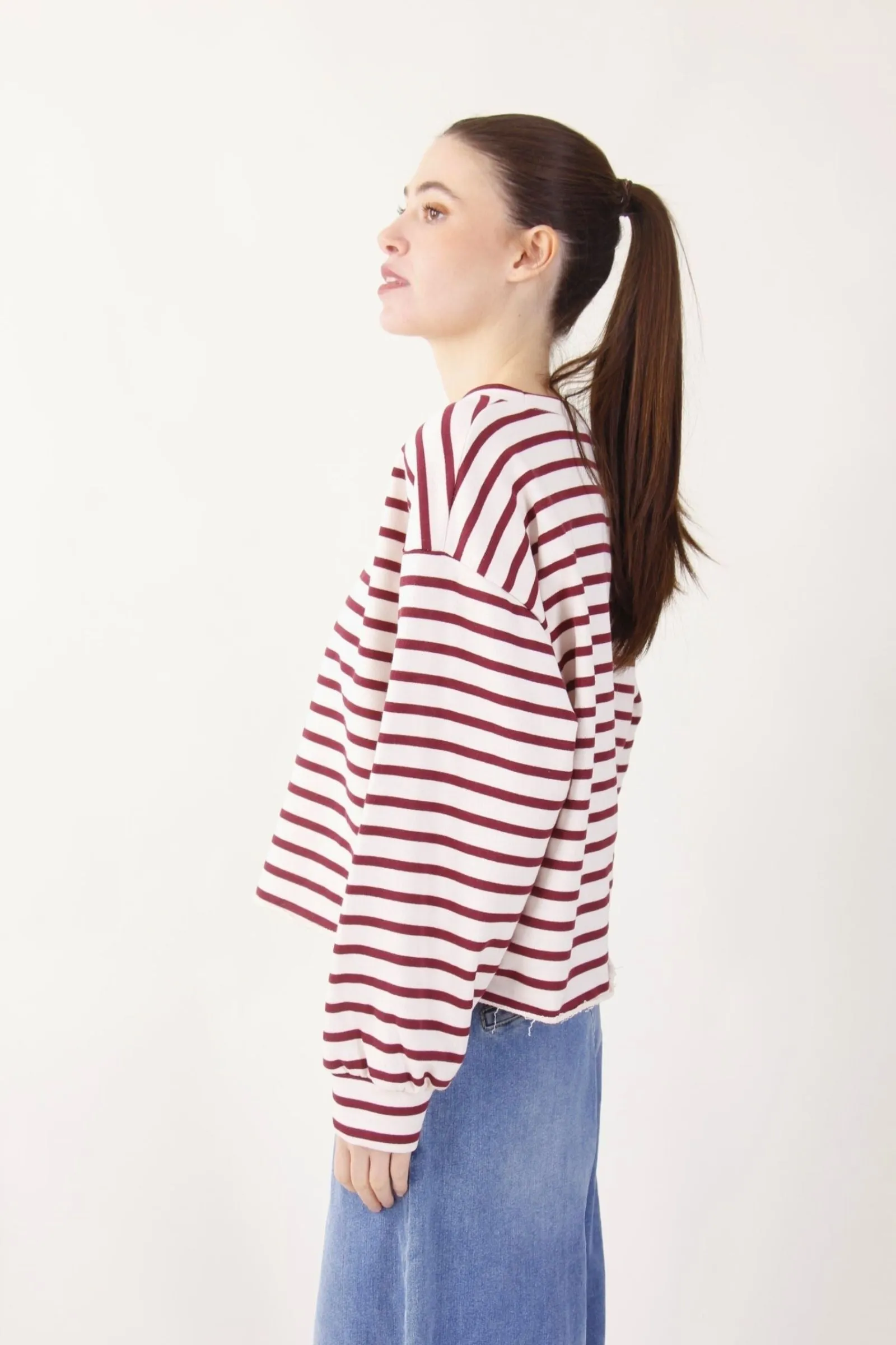 COLLEGE CHIC STRIPES TOP