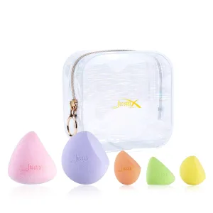 Colorful Makeup Sponge Set 5 pcs with Storage Bag SP011