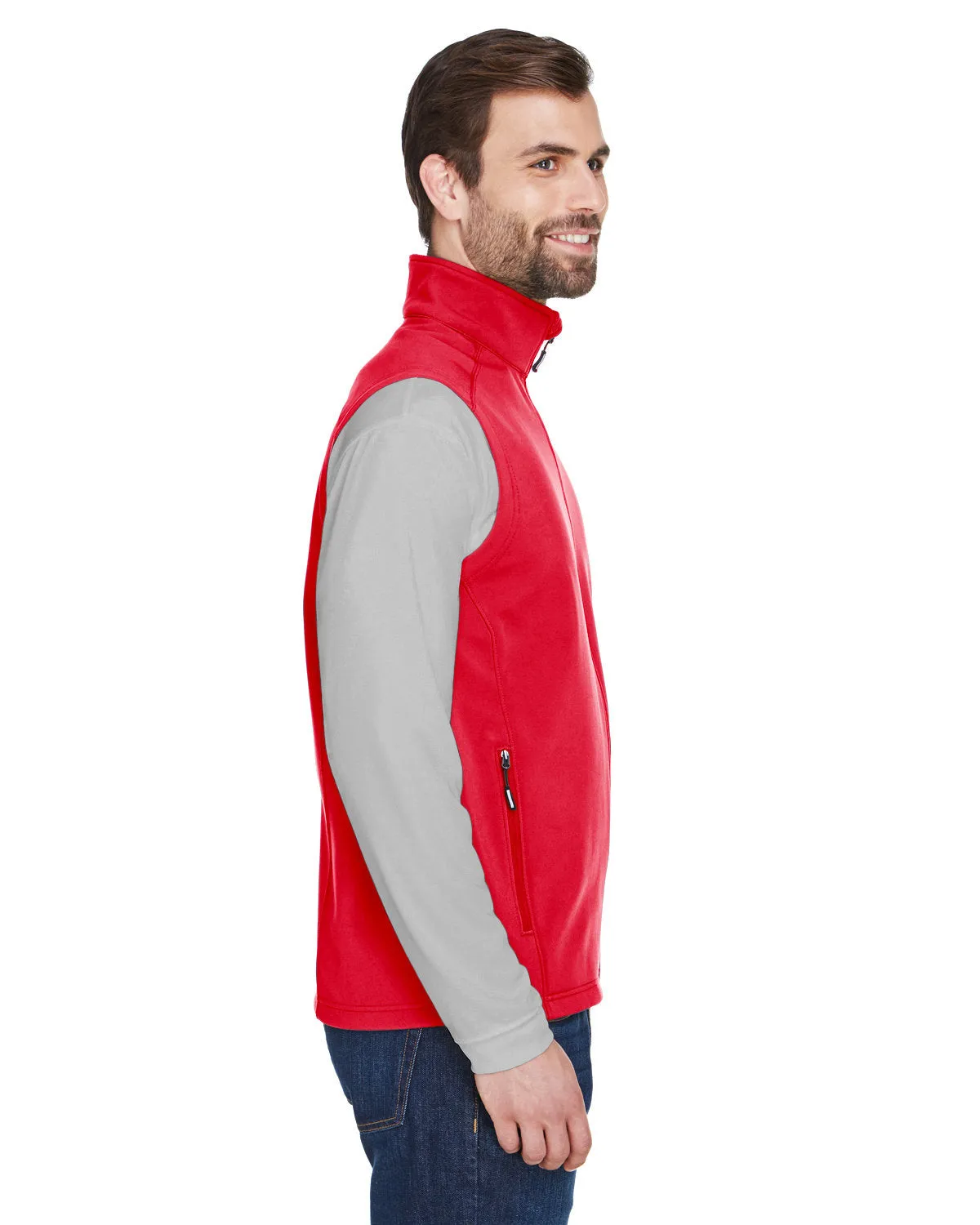 CORE365 Men's Cruise Two-Layer Fleece Bonded Soft Shell Vest CE701