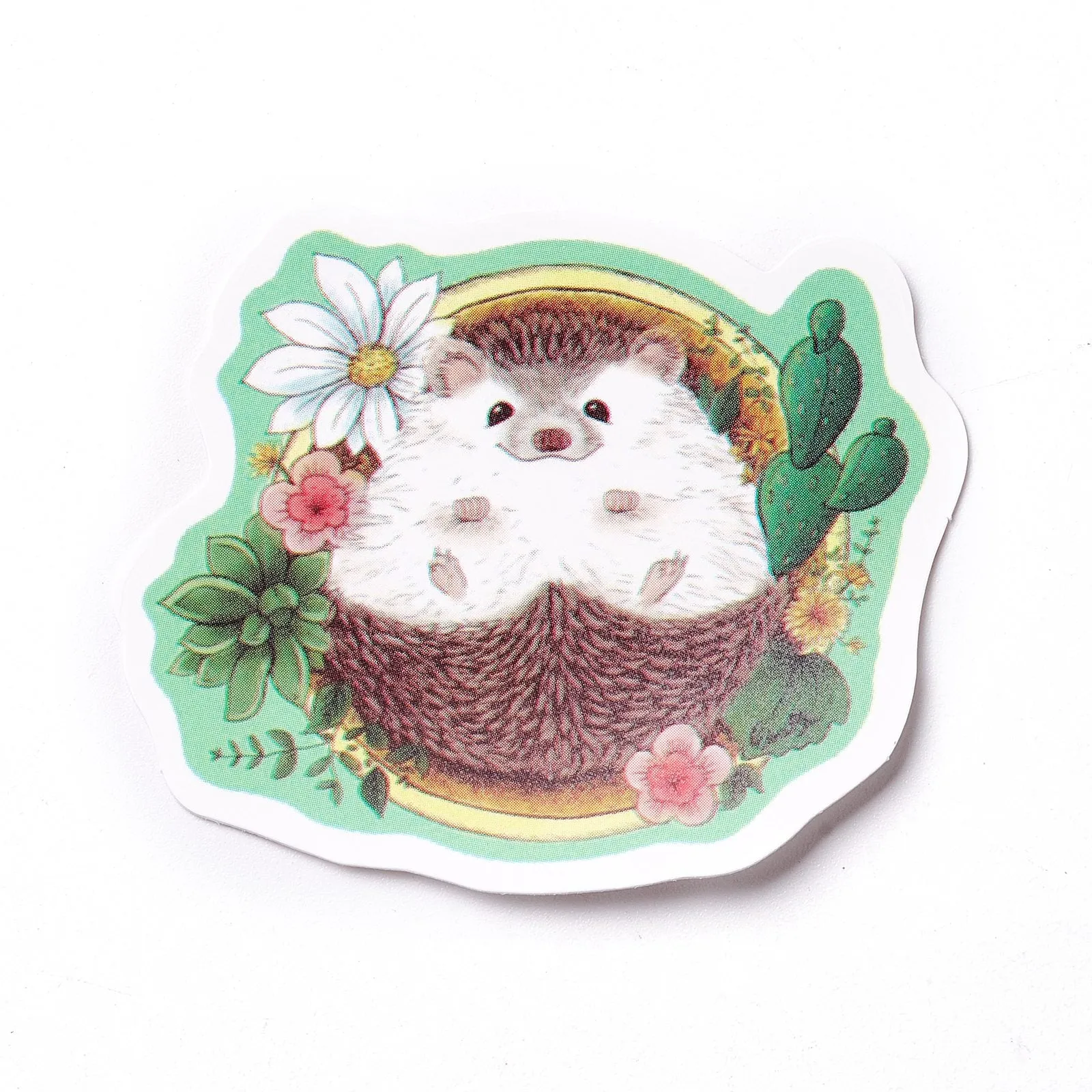 Craspire Autumn Theme Waterproof Self Adhesive Paper Stickers, for Suitcase, Skateboard, Refrigerator, Helmet, Mobile Phone Shell, Colorful, Hedgehog Pattern, 44~75x44~68x0.2mm, about 50pcs/bag