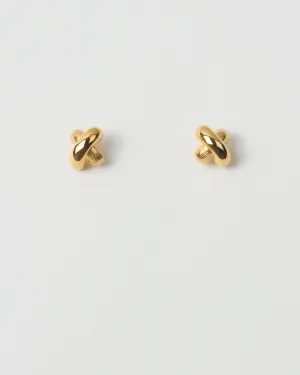 Cross Earrings Gold Plated