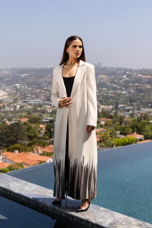 Dara White Long Caftan Jacket