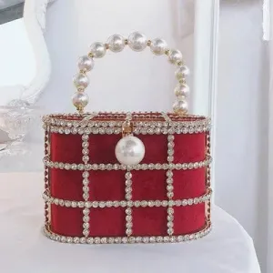 Diamond Caged Clutch Bag