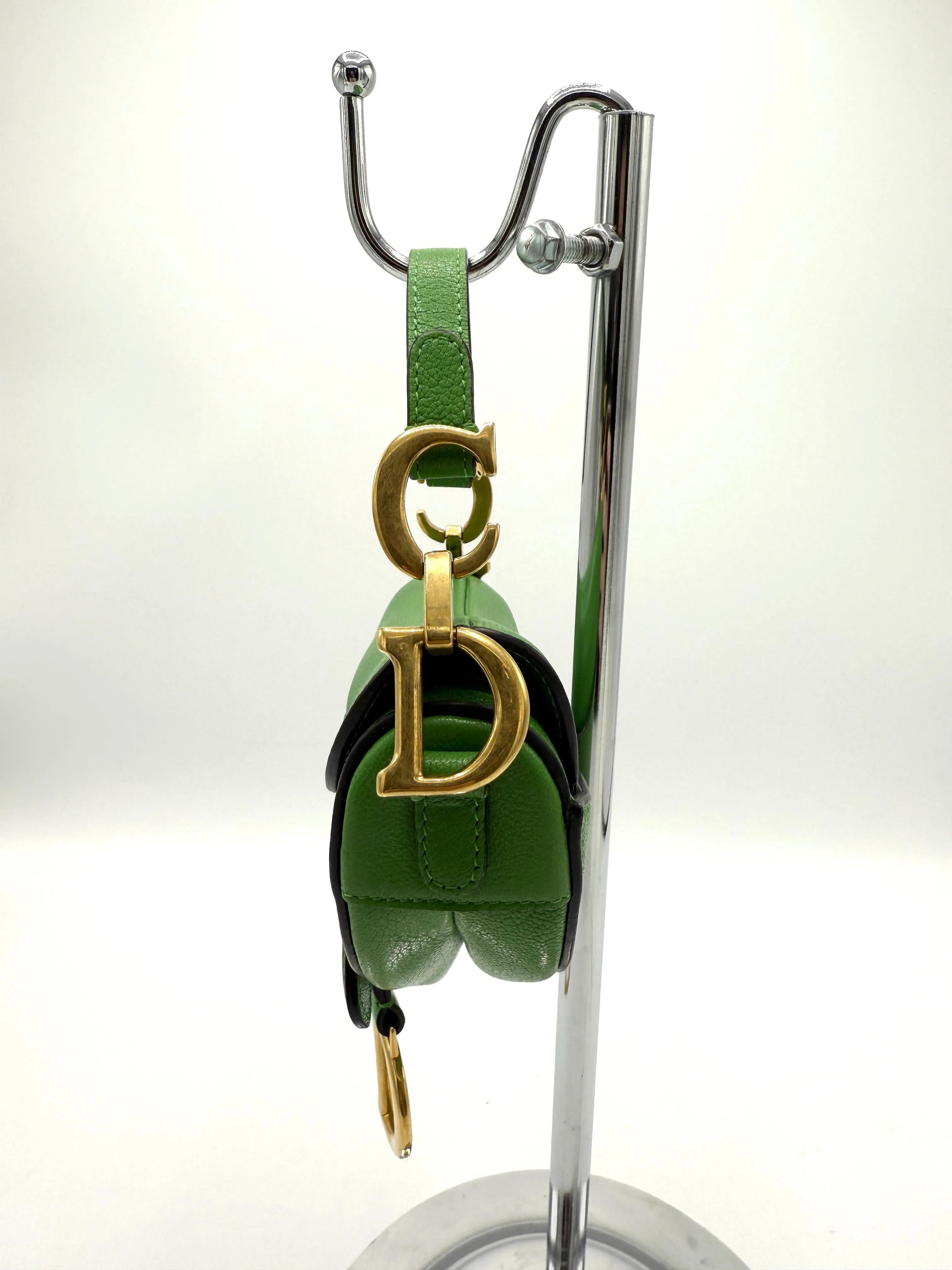 Dior Rare Green GHW Micro Saddle Bag