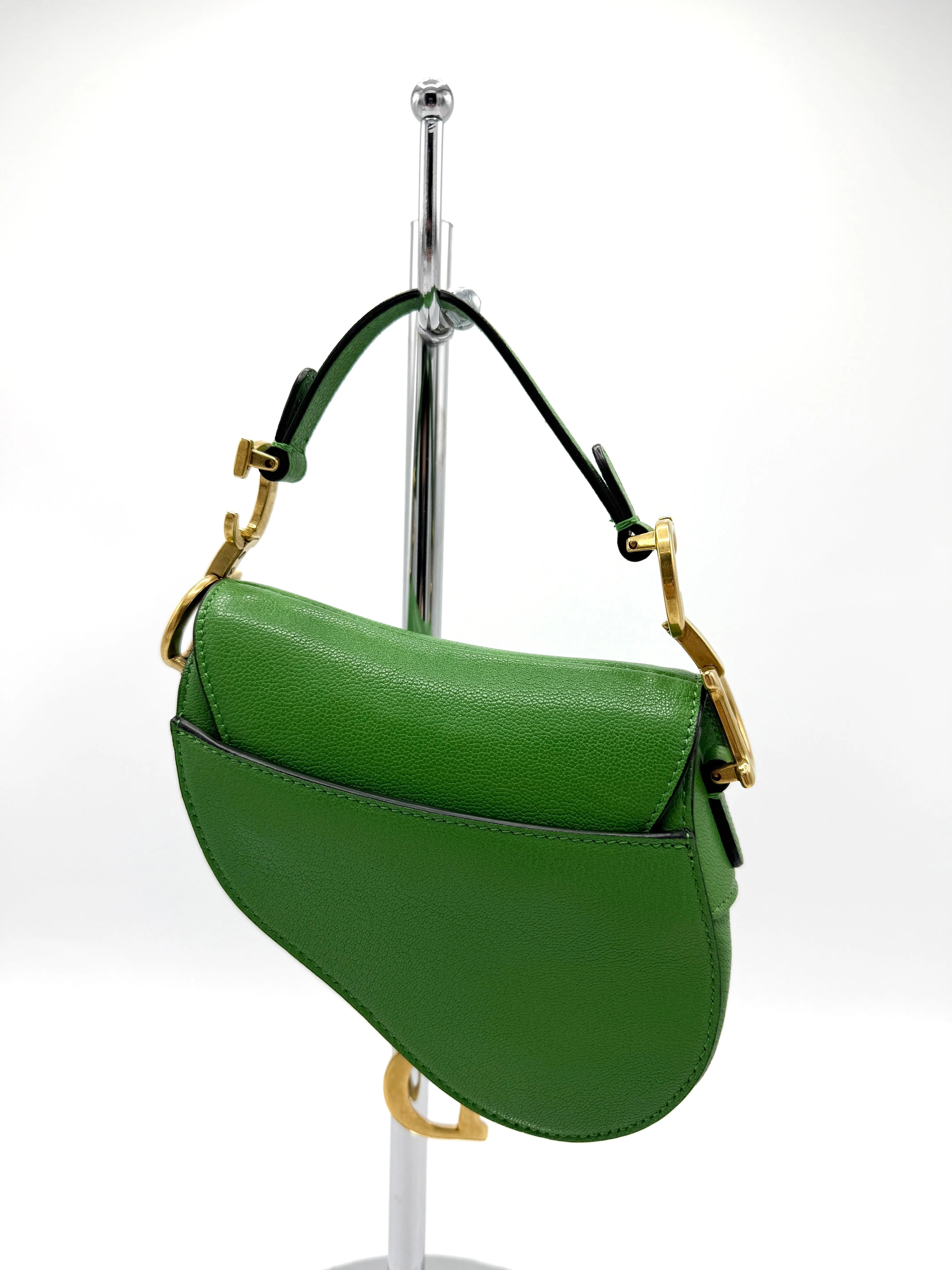 Dior Rare Green GHW Micro Saddle Bag