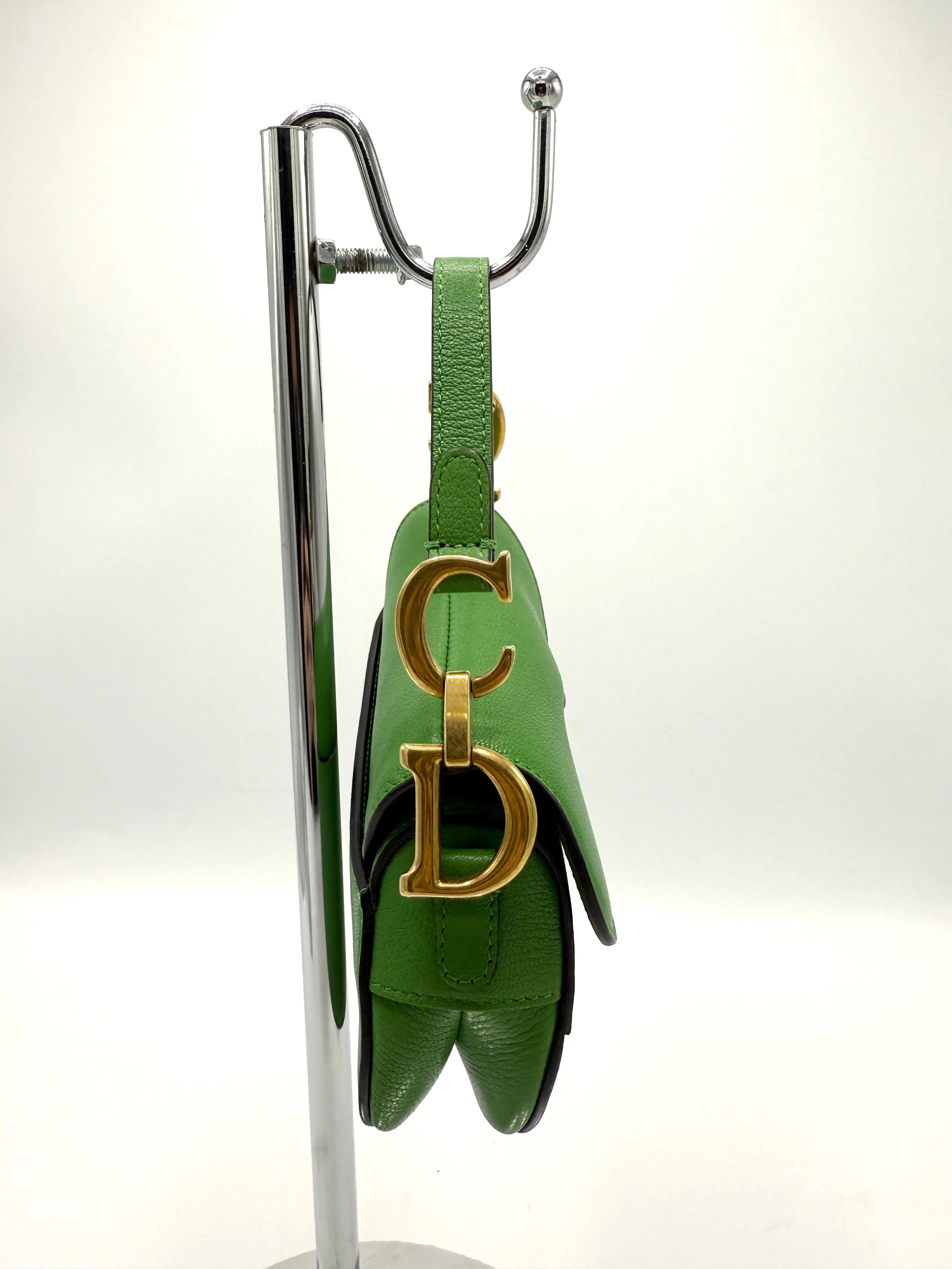 Dior Rare Green GHW Micro Saddle Bag