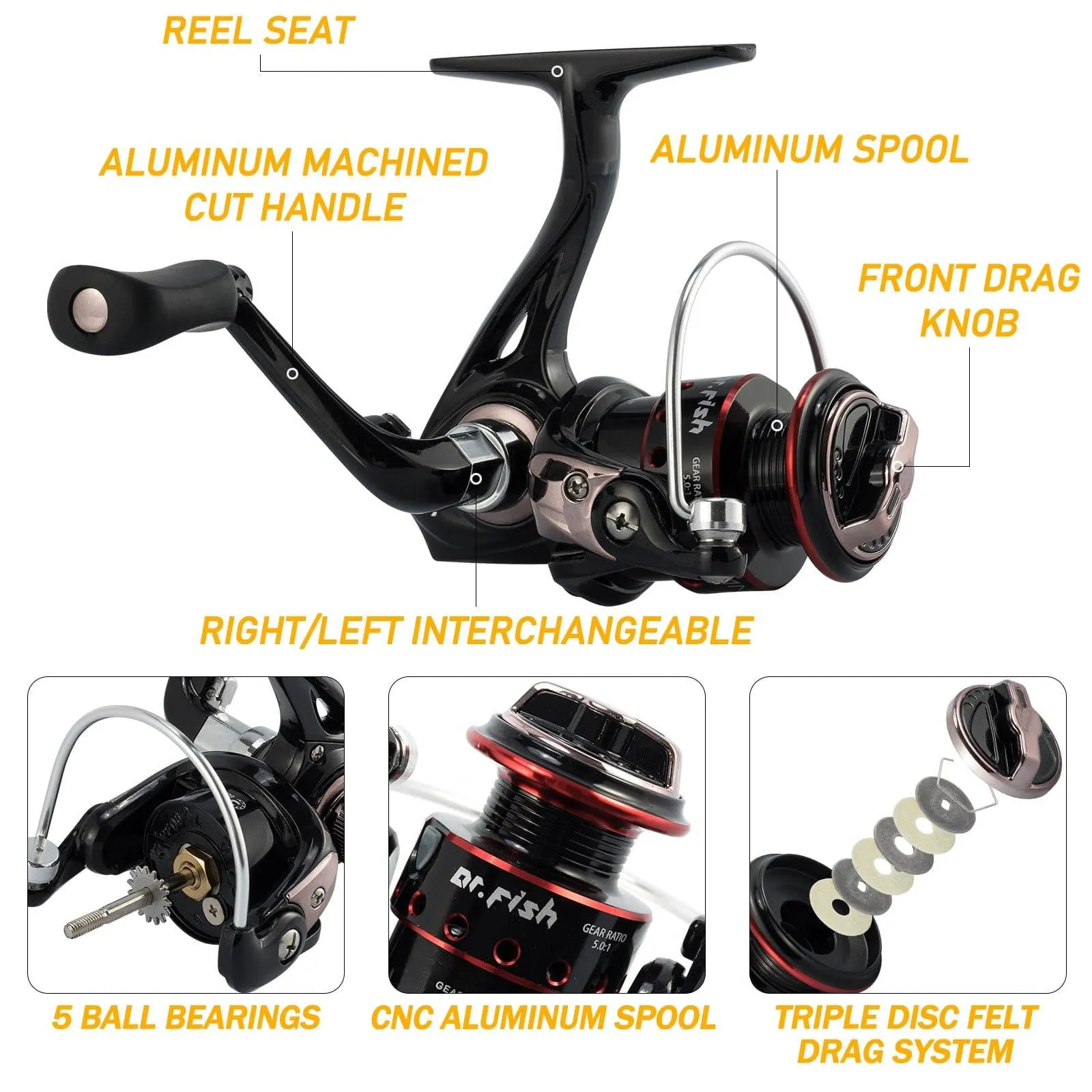 Dr.Fish 94pcs Ice Fishing Combo
