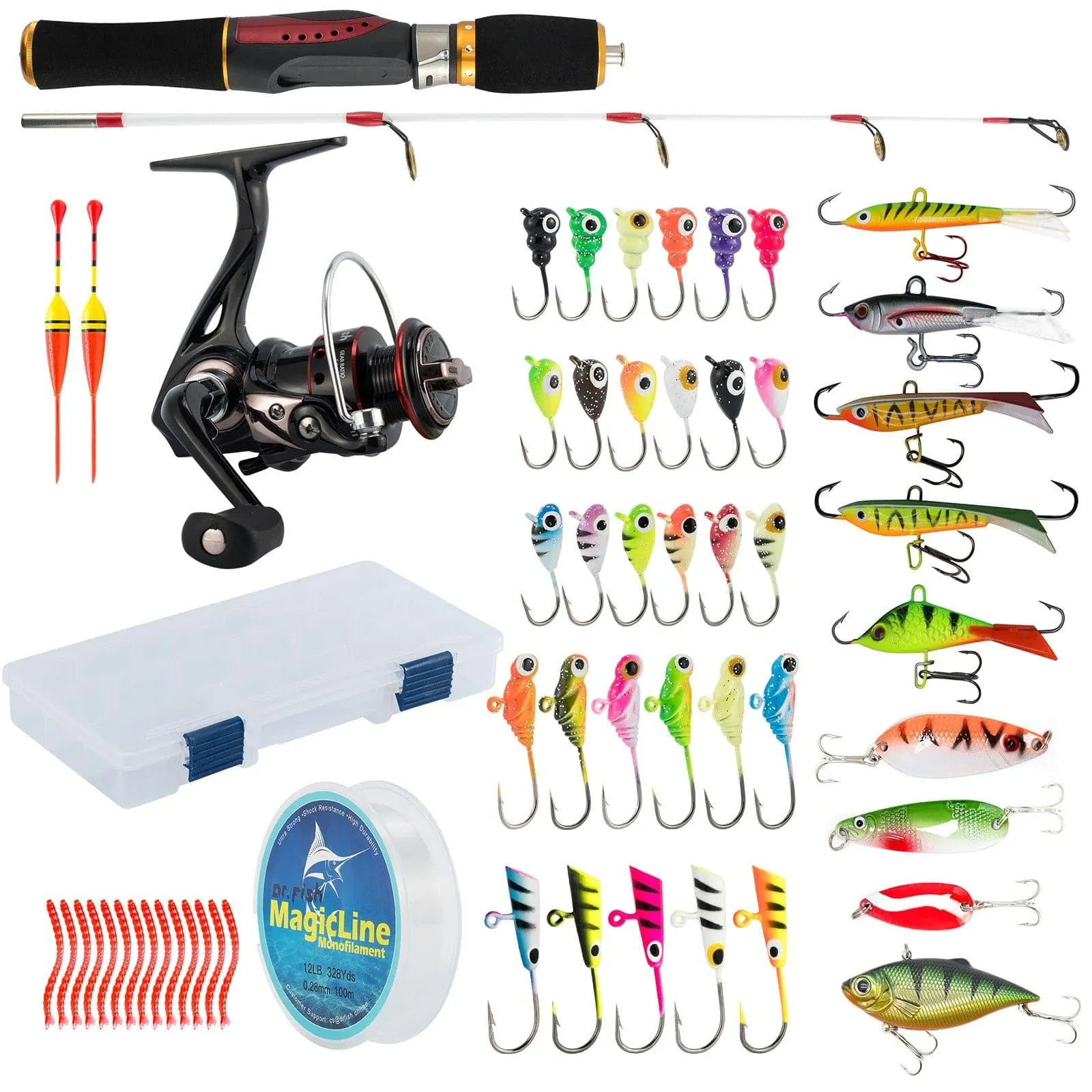 Dr.Fish 94pcs Ice Fishing Combo