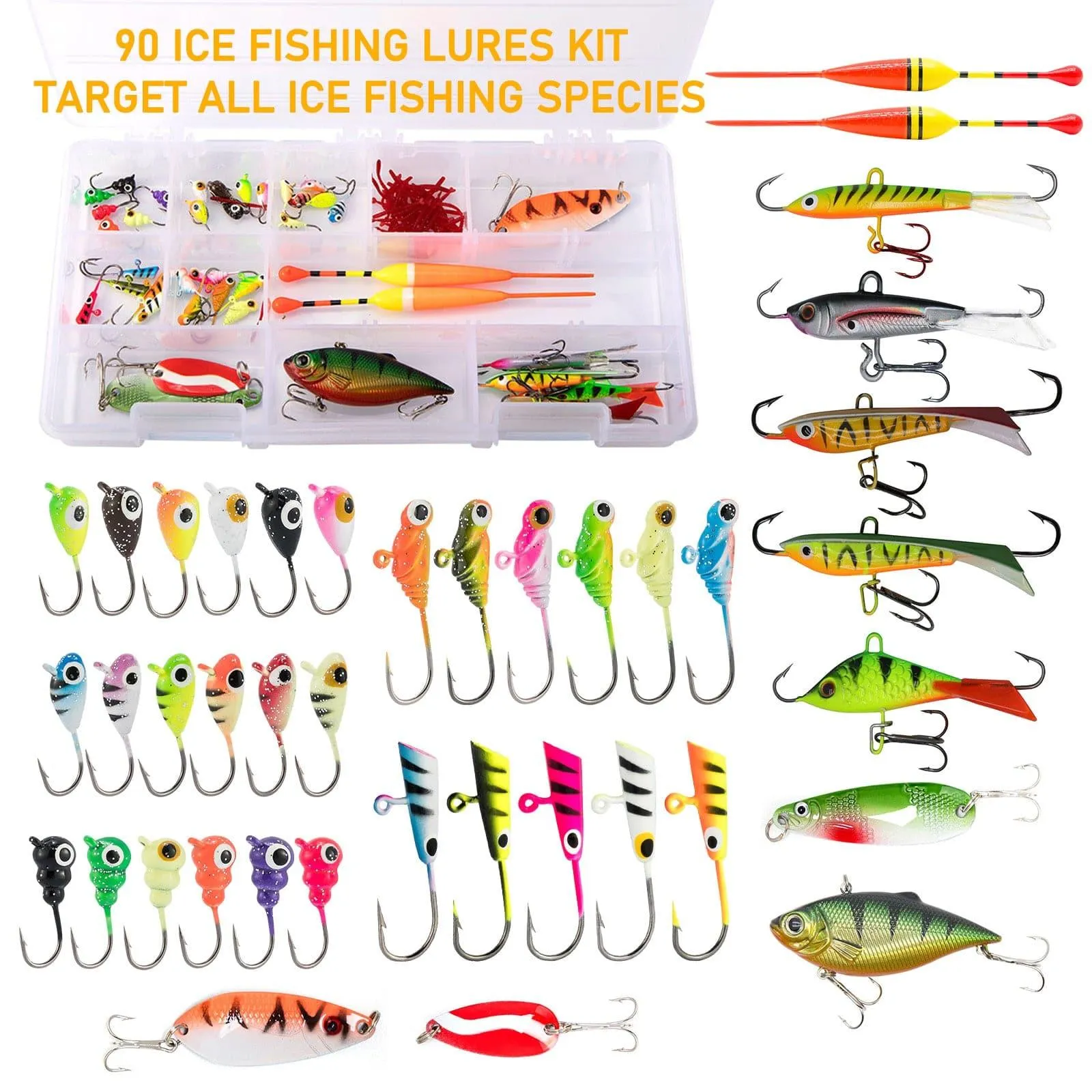 Dr.Fish 94pcs Ice Fishing Combo