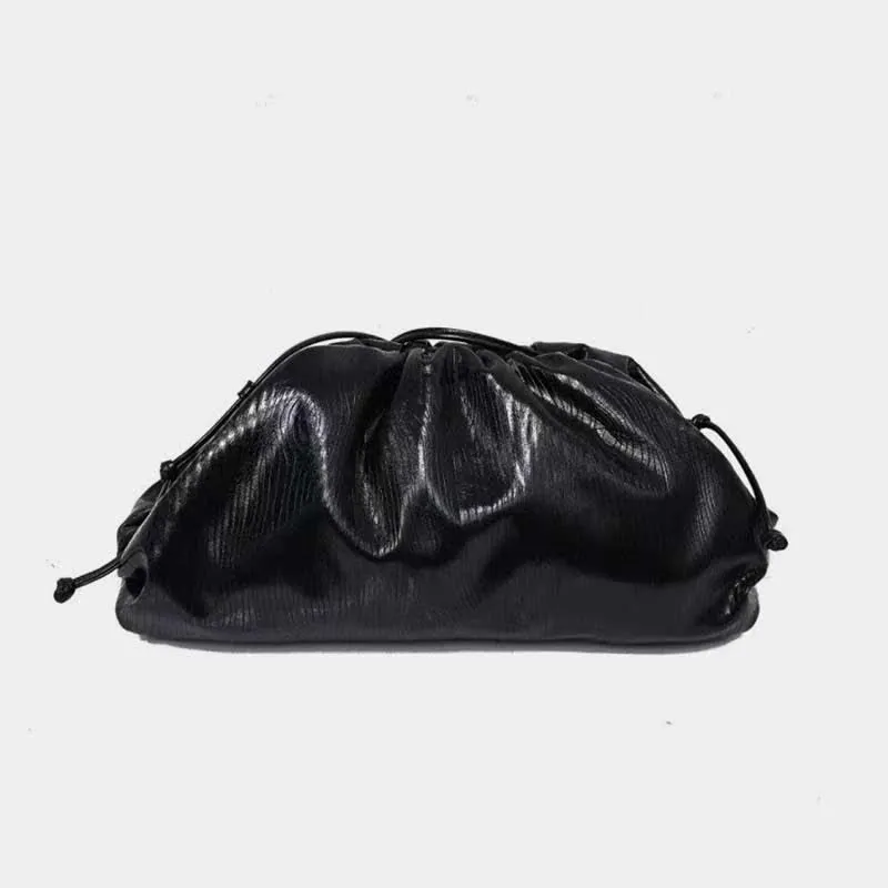 Dumpling Clutch Crossbody Bag Cloud Sparkly Metallic Purse for Women