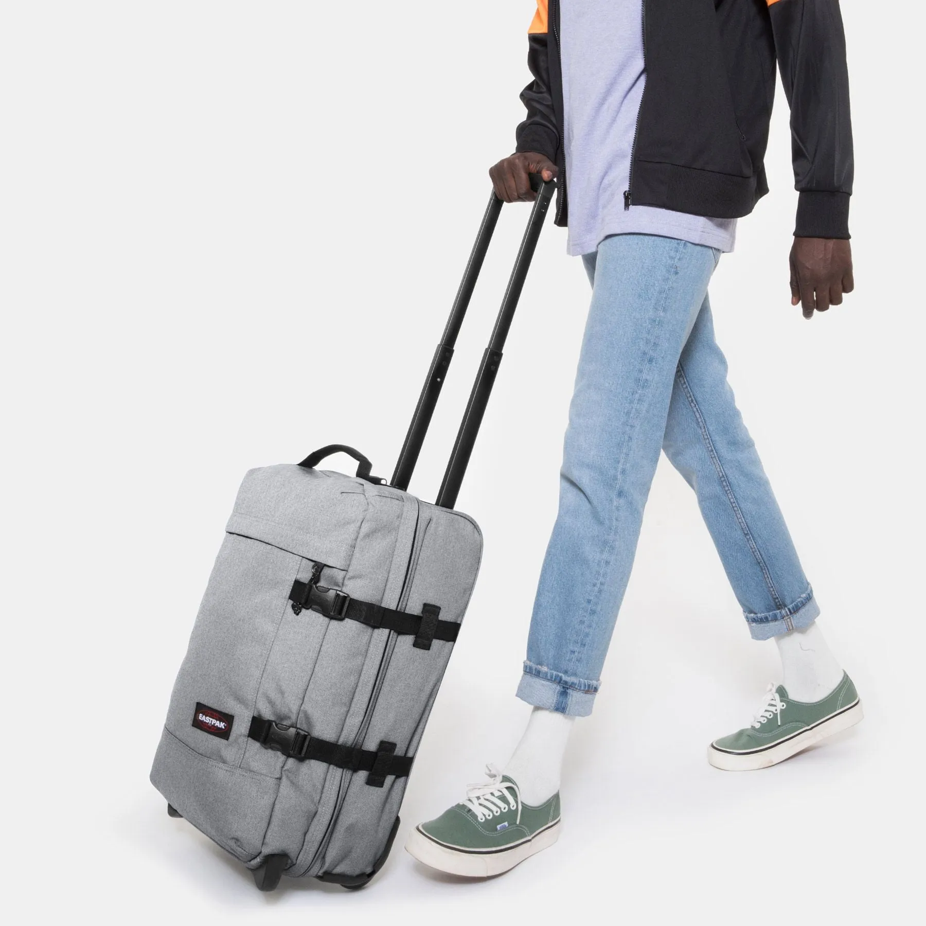 Eastpak - (size S) 42L Tranverz suitcase luggage trolley with TSA combination lock (EK00061L3631) - Sunday Grey