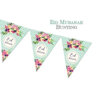Eid Mubarak Bunting Kits (2 Metres, 10 Flags)