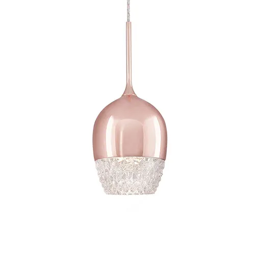 Elegant Single LED Pendant with Downward Wine Glass Shaped Design