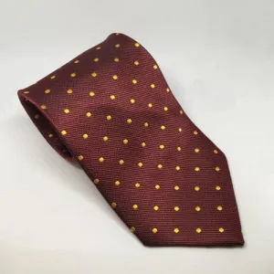 Equetech Show Tie Polka Dot Burgundy/Gold