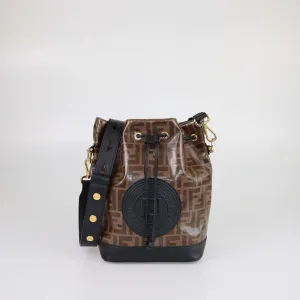 Fendi Brown/Black FF Mon Tresor Bucket Bag