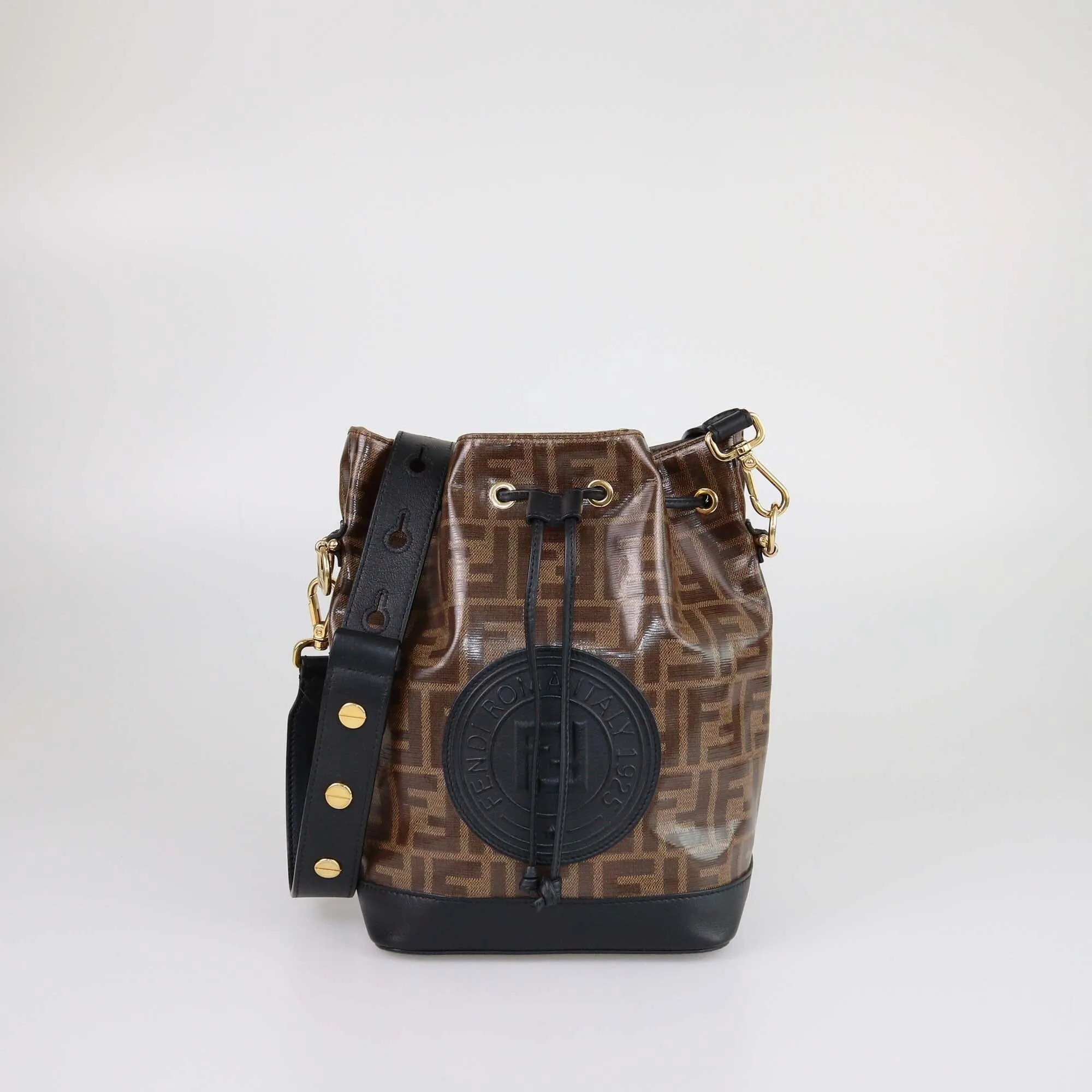 Fendi Brown/Black FF Mon Tresor Bucket Bag
