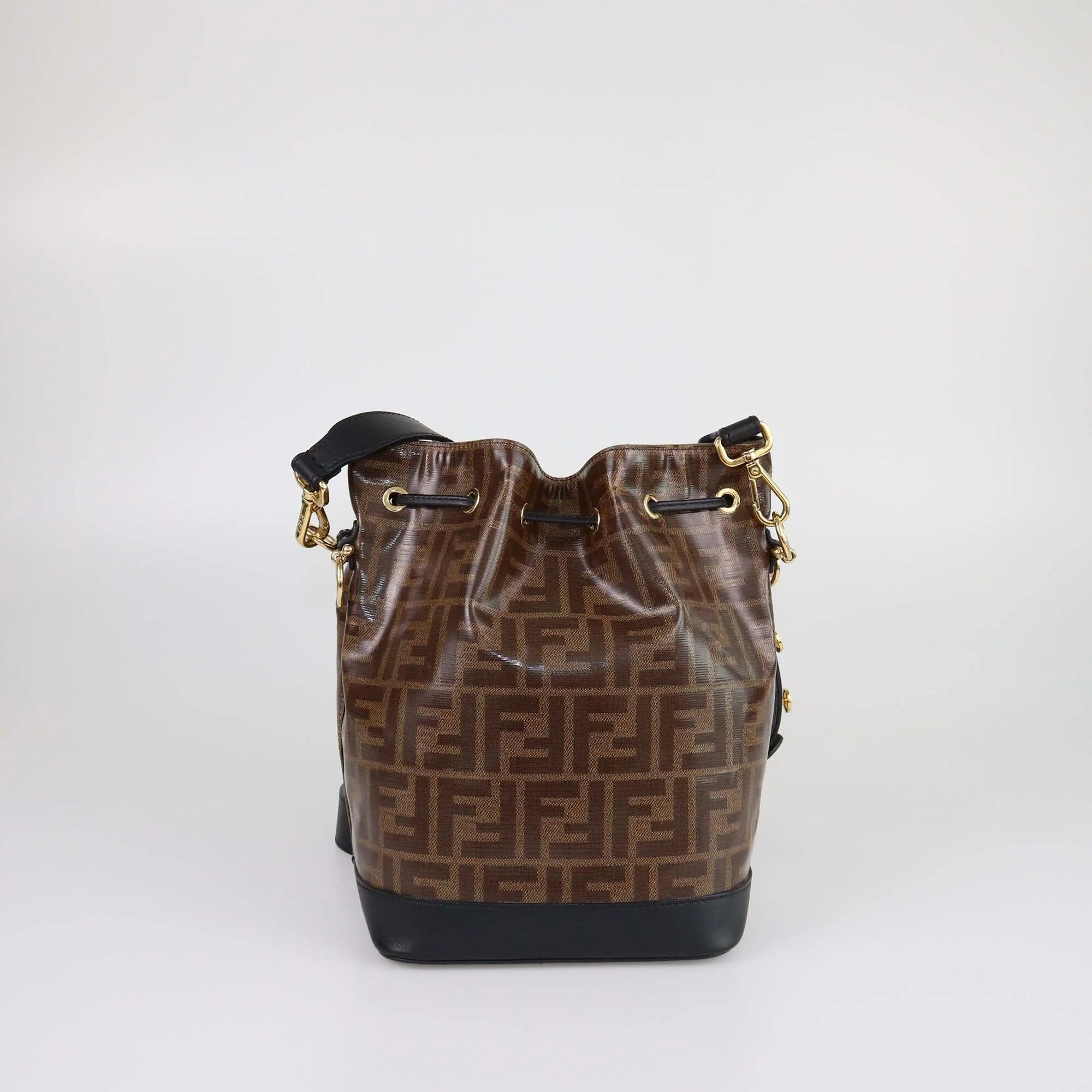 Fendi Brown/Black FF Mon Tresor Bucket Bag