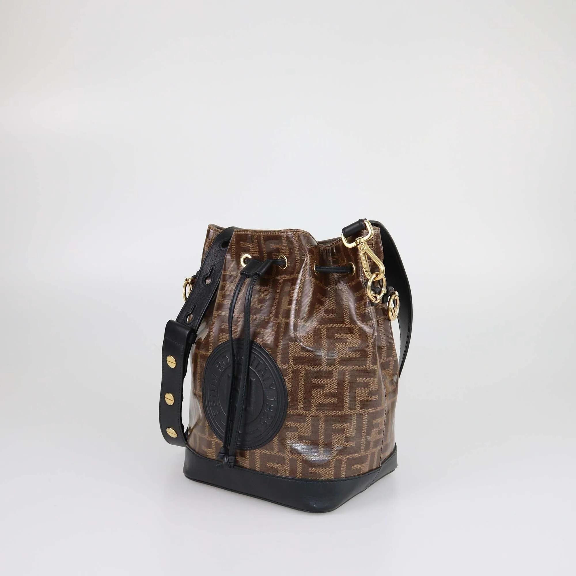 Fendi Brown/Black FF Mon Tresor Bucket Bag