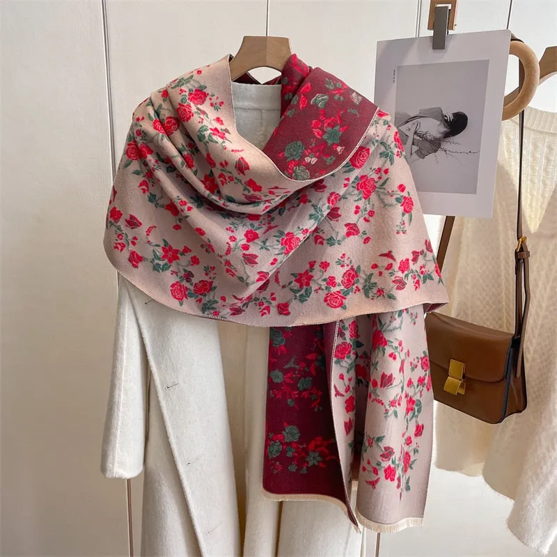 Floral Cashmere Scarf