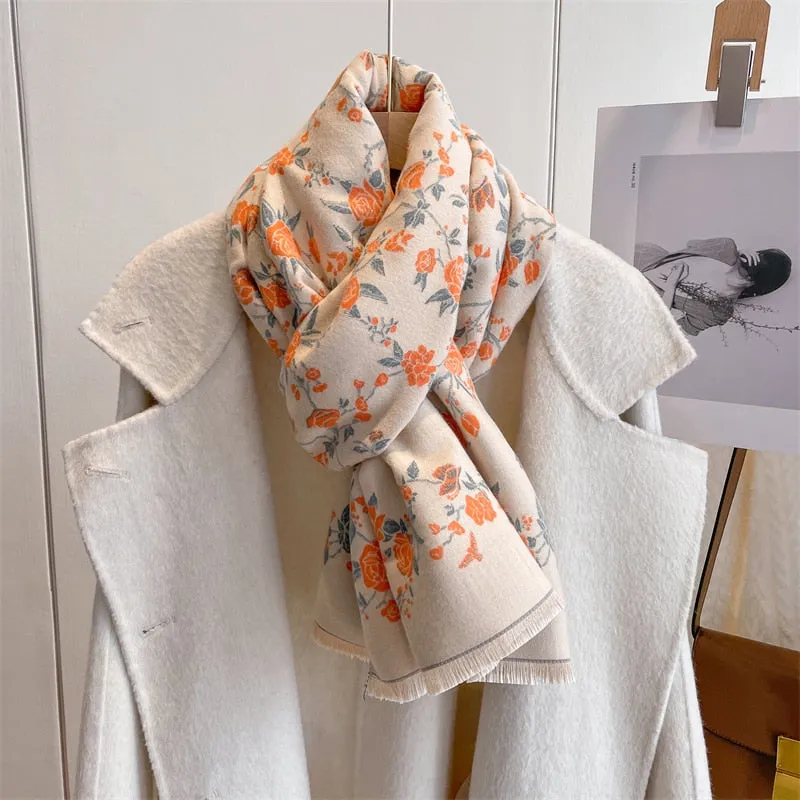 Floral Cashmere Scarf