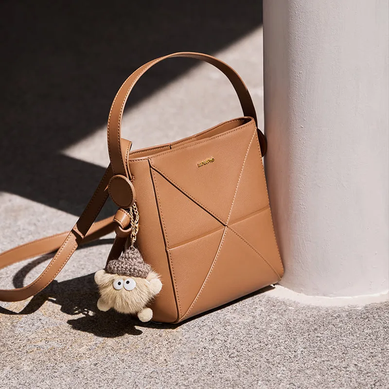 Fur-Charm Casual Crossbody Bucket Bag