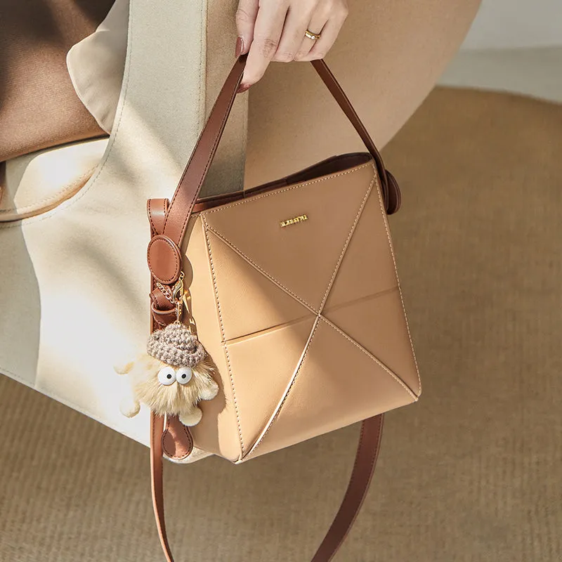 Fur-Charm Casual Crossbody Bucket Bag