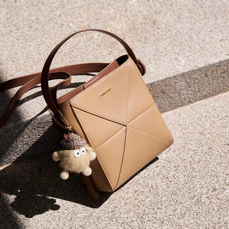 Fur-Charm Casual Crossbody Bucket Bag