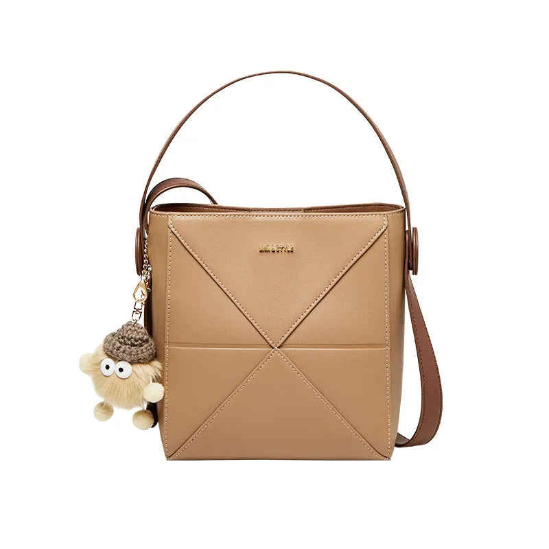 Fur-Charm Casual Crossbody Bucket Bag