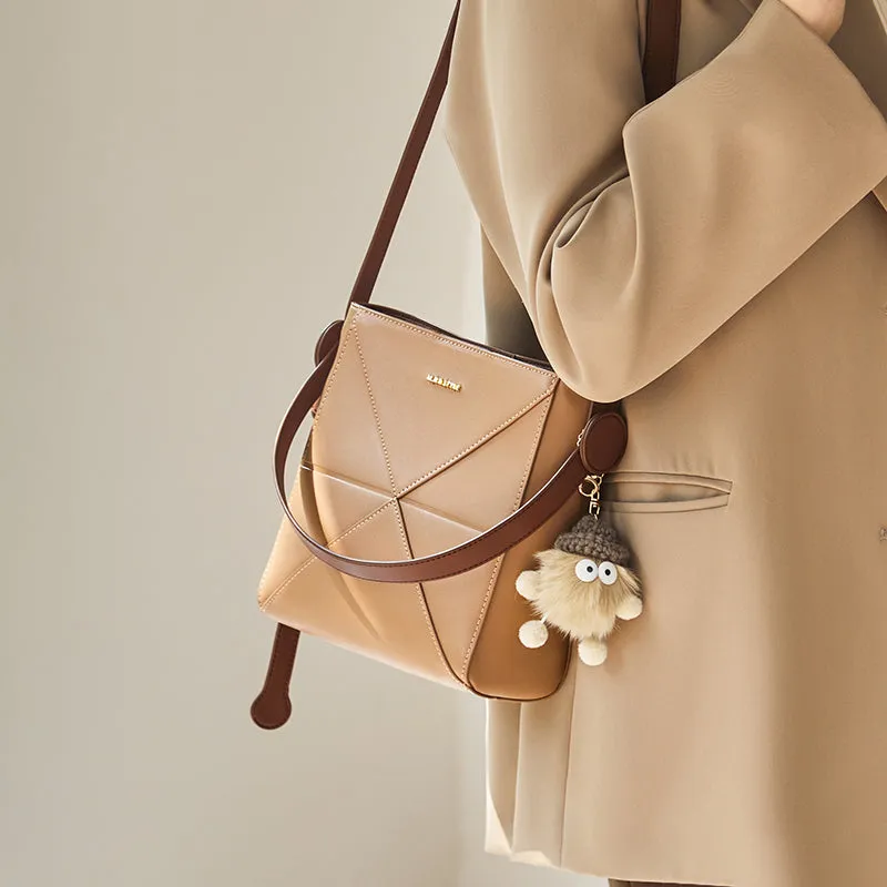 Fur-Charm Casual Crossbody Bucket Bag