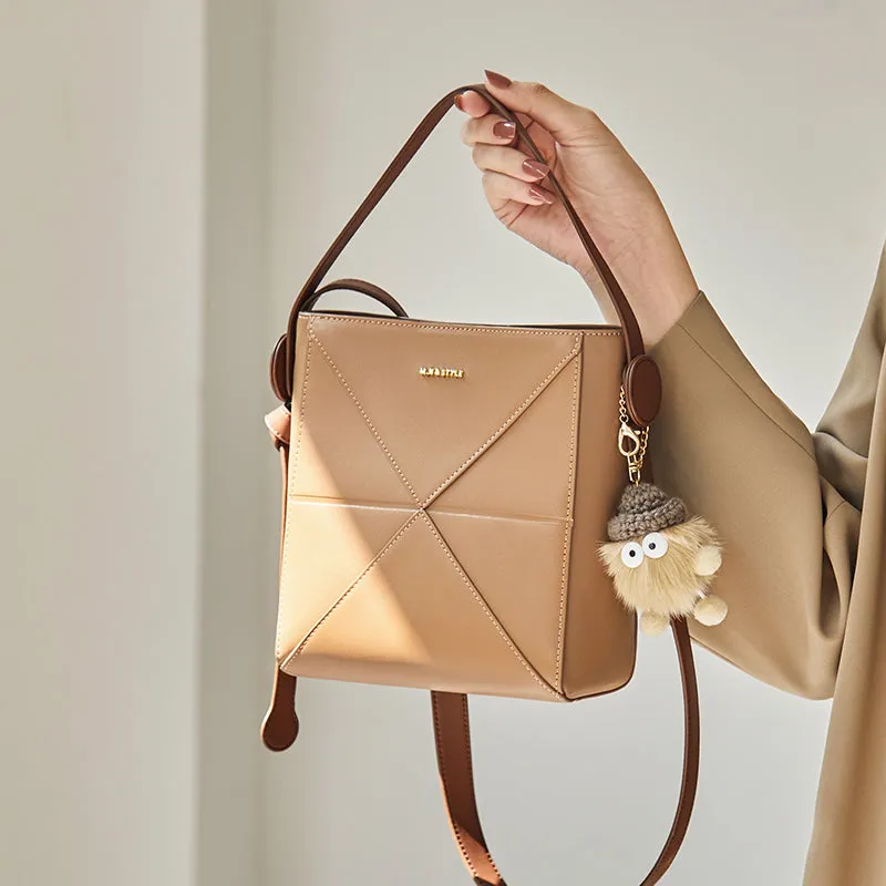 Fur-Charm Casual Crossbody Bucket Bag