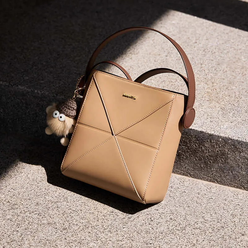 Fur-Charm Casual Crossbody Bucket Bag