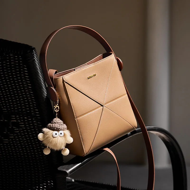Fur-Charm Casual Crossbody Bucket Bag