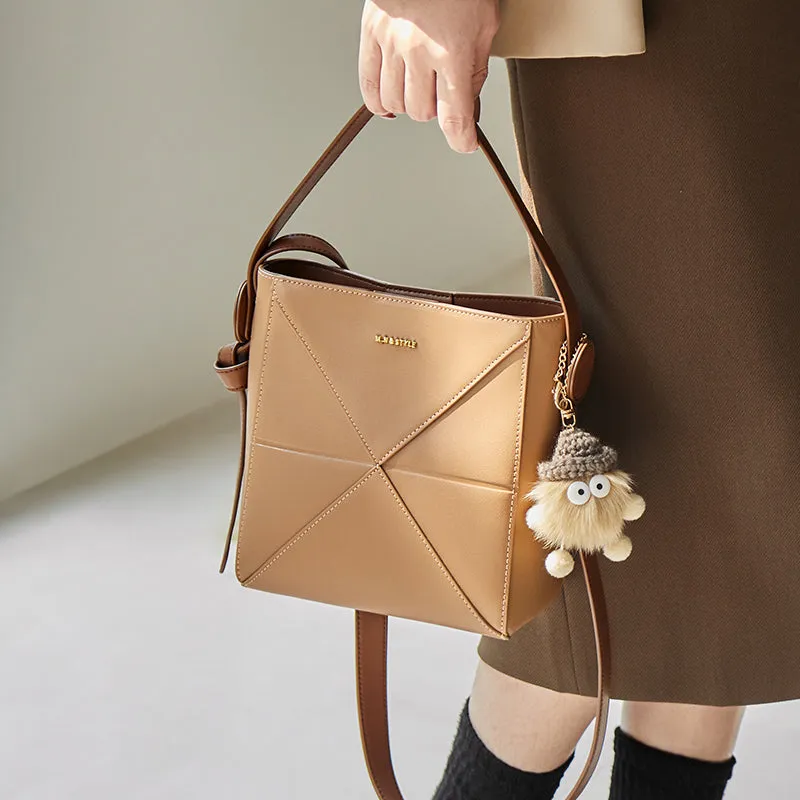 Fur-Charm Casual Crossbody Bucket Bag