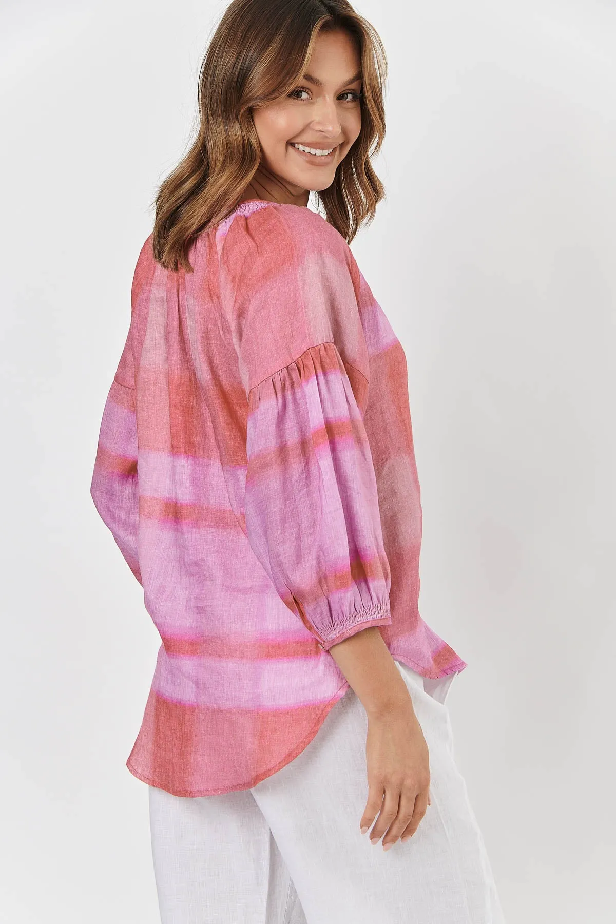 GA412 Linen Top in Ombre