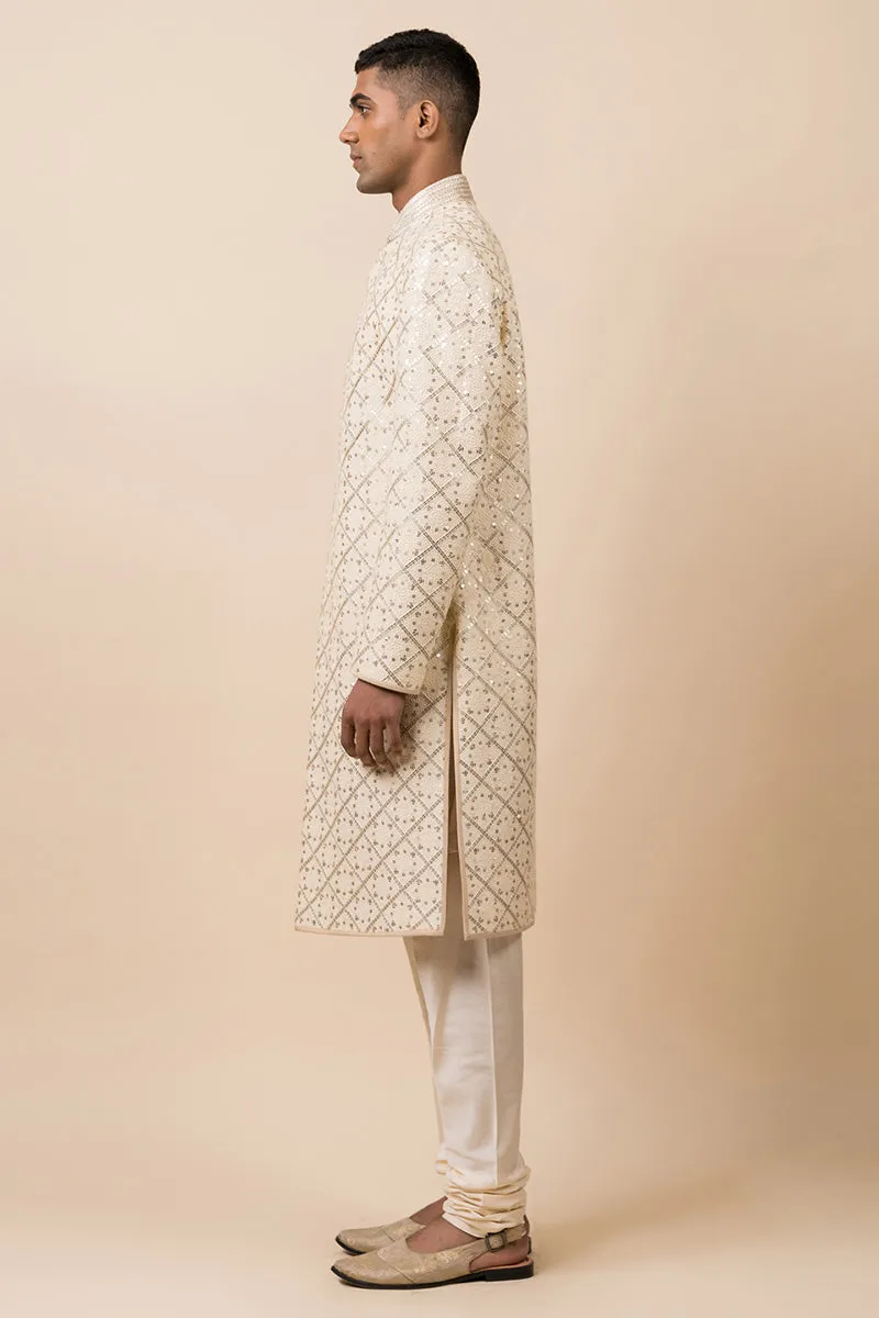 Gold Classic Schiffli Sherwani