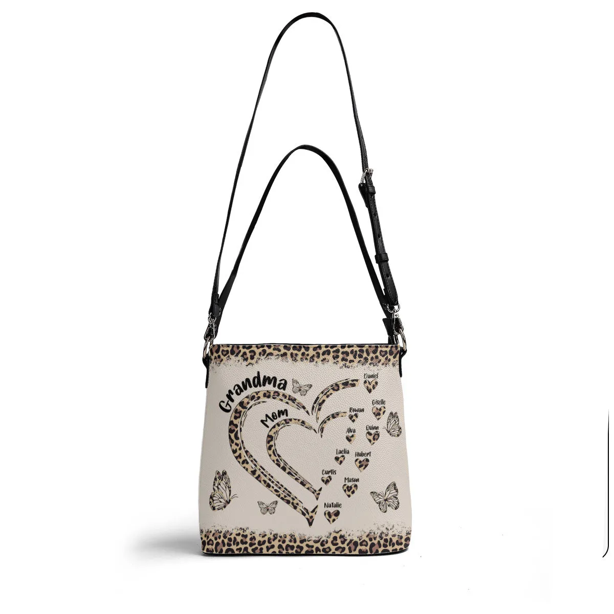 Grandma Mom Heart - Personalized Bucket Bag SBBD18LN1437D