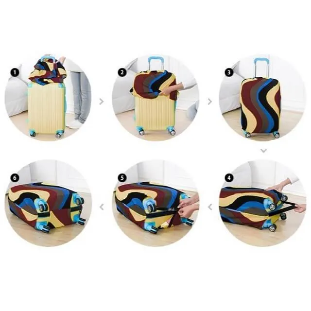 Gray Luggage Suitcase Protective Cover