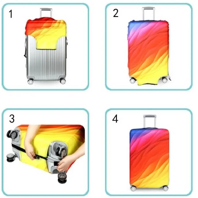 Gray Luggage Suitcase Protective Cover
