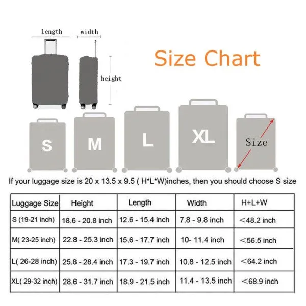 Gray Luggage Suitcase Protective Cover